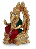 Ganesh Ji Clay Golden Color W/DESIGNER Dhoti