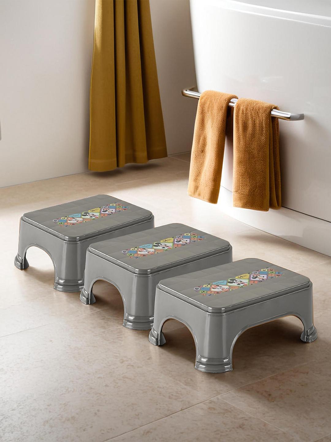 Bathroom Stools Printed Top 8"high