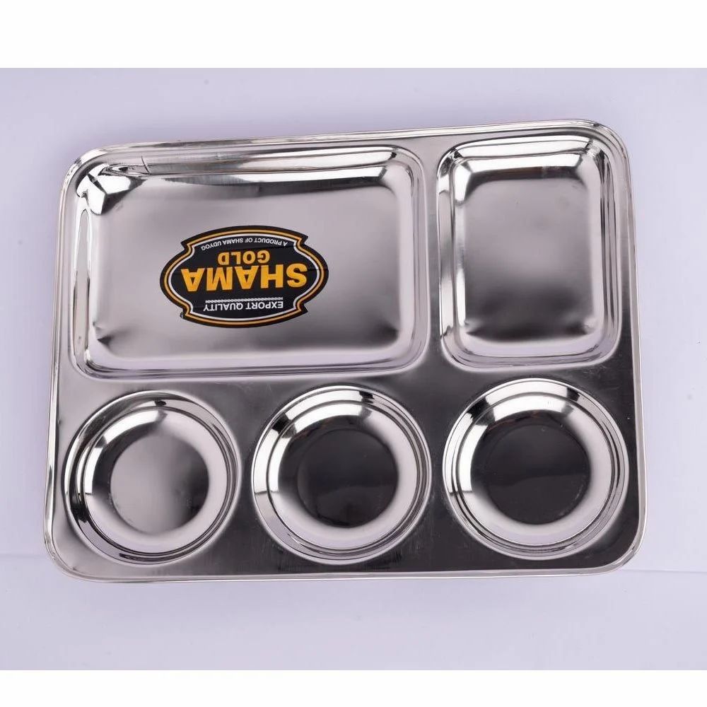 St.steel Sectional Thali Large Size