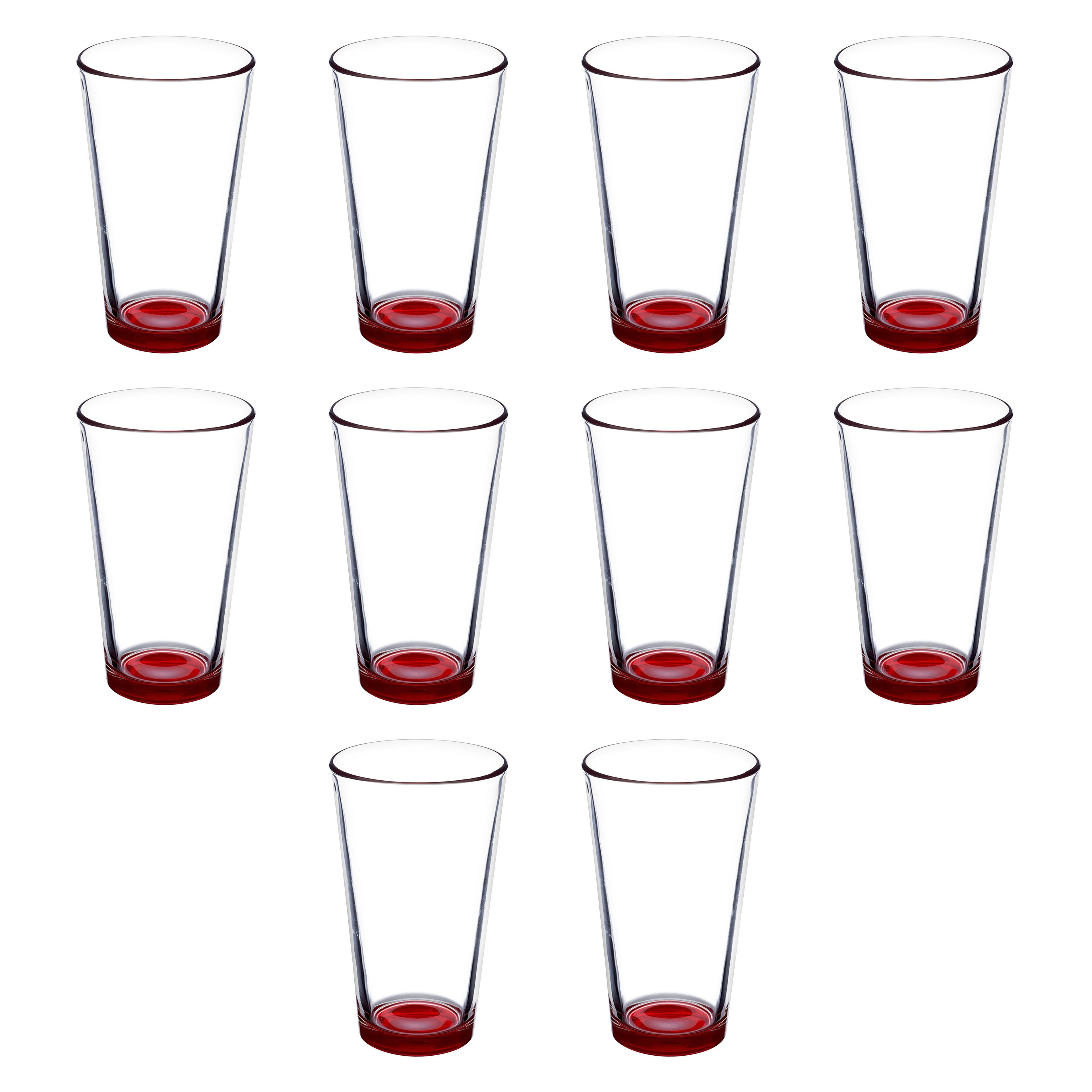 Red Beer Pl. Glasses-10pk- 16 Oz.