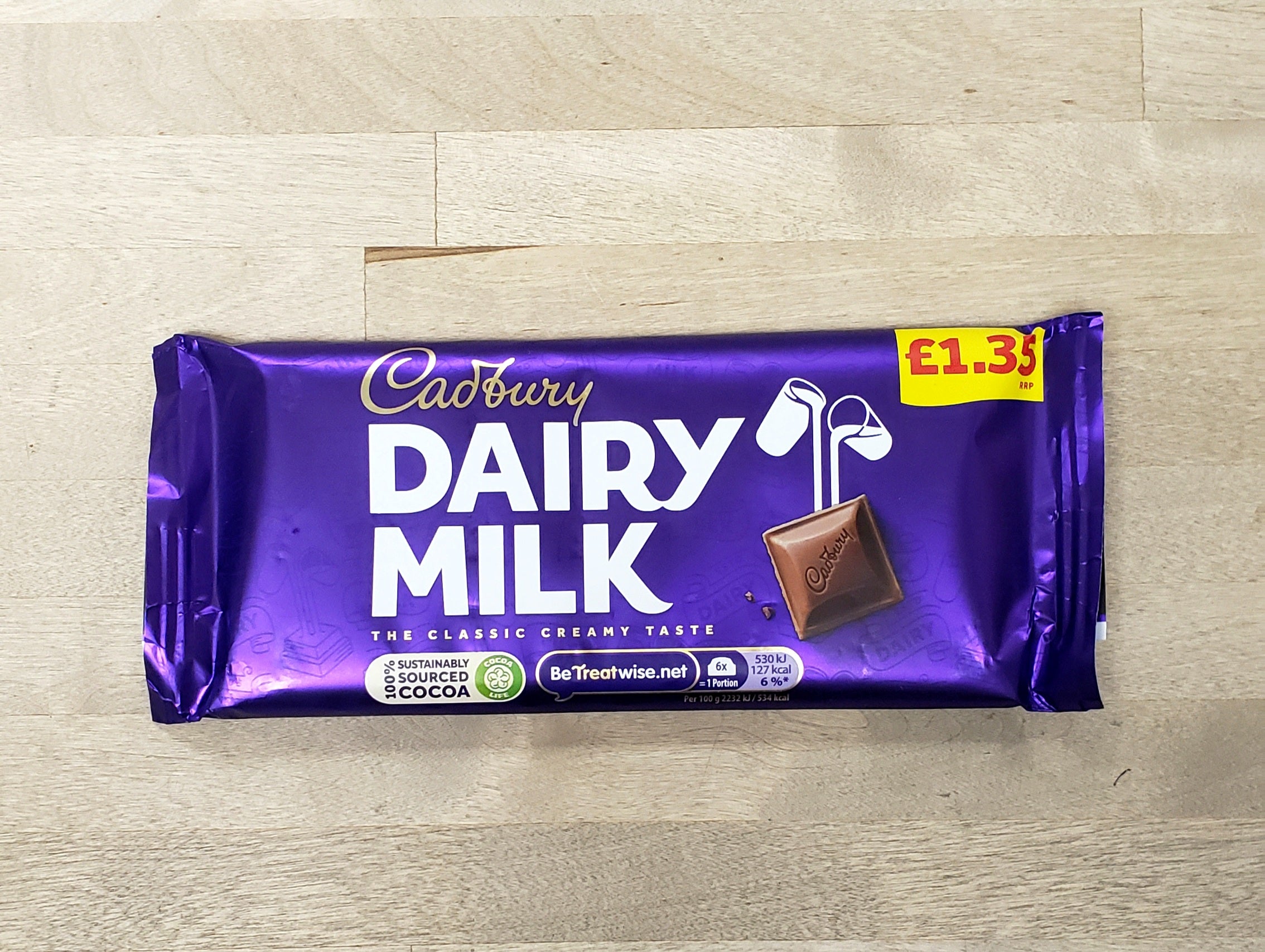 Cadbury's Dairy Milk Big Bar 95gms Plain