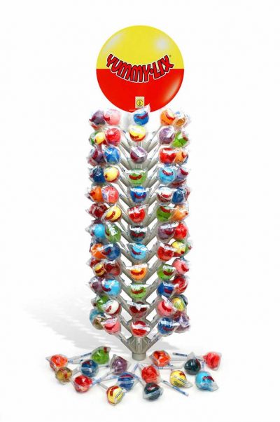 Round Big Lollipops On A Tree Display