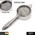 Mantra Double Nett St.steel Tea Strainers 3-1/2 "W/HARD Plastic Coated Handle