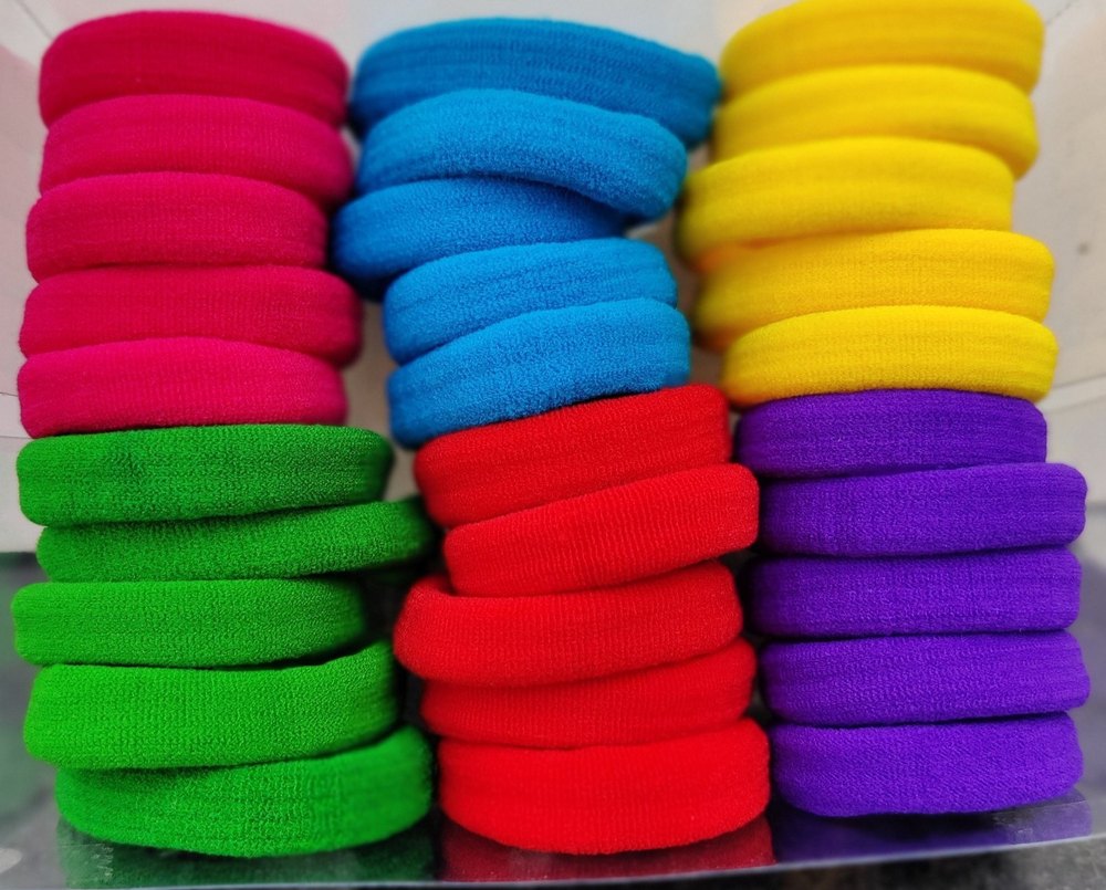 Hair Rubber Bands Colored Nylon