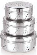 St. Steel Dhania Dibbi Set Of 3
