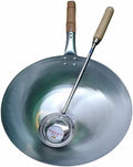All Steel Frying Kadchi W/WOODEN Handle