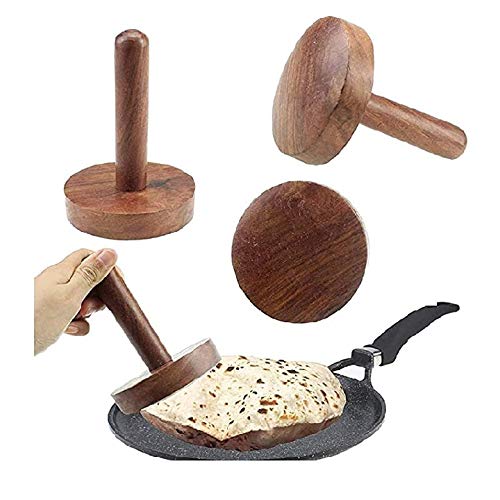 Wooden Parontha Presser Rectangular Handle
