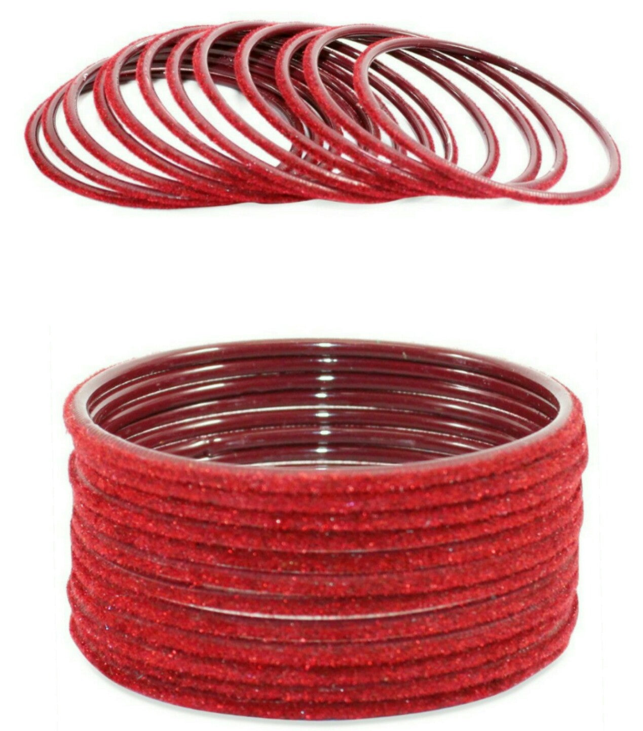 Glass Bangles Red 24pk
