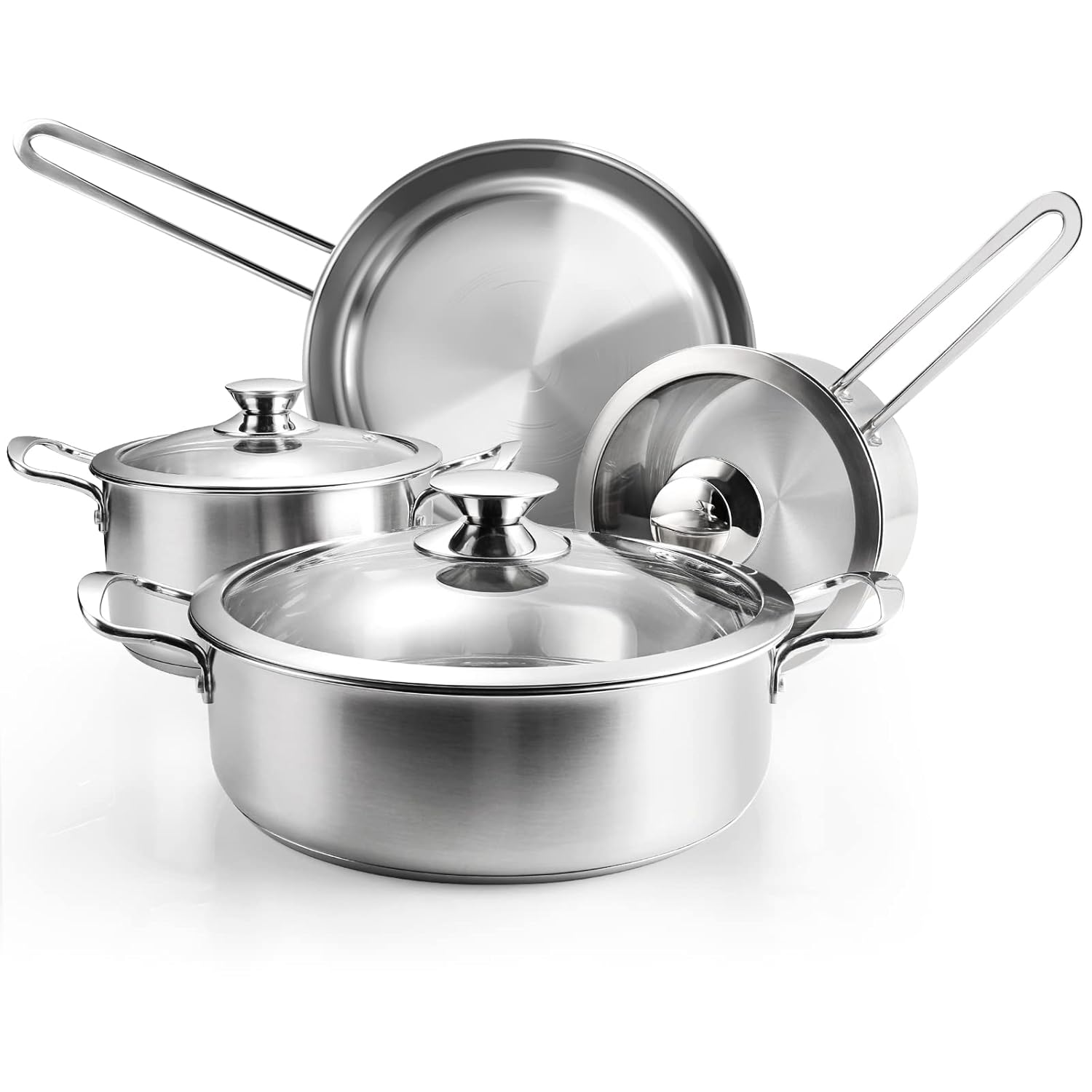 St. Steel Heavy Duty Pot Set 0f 7