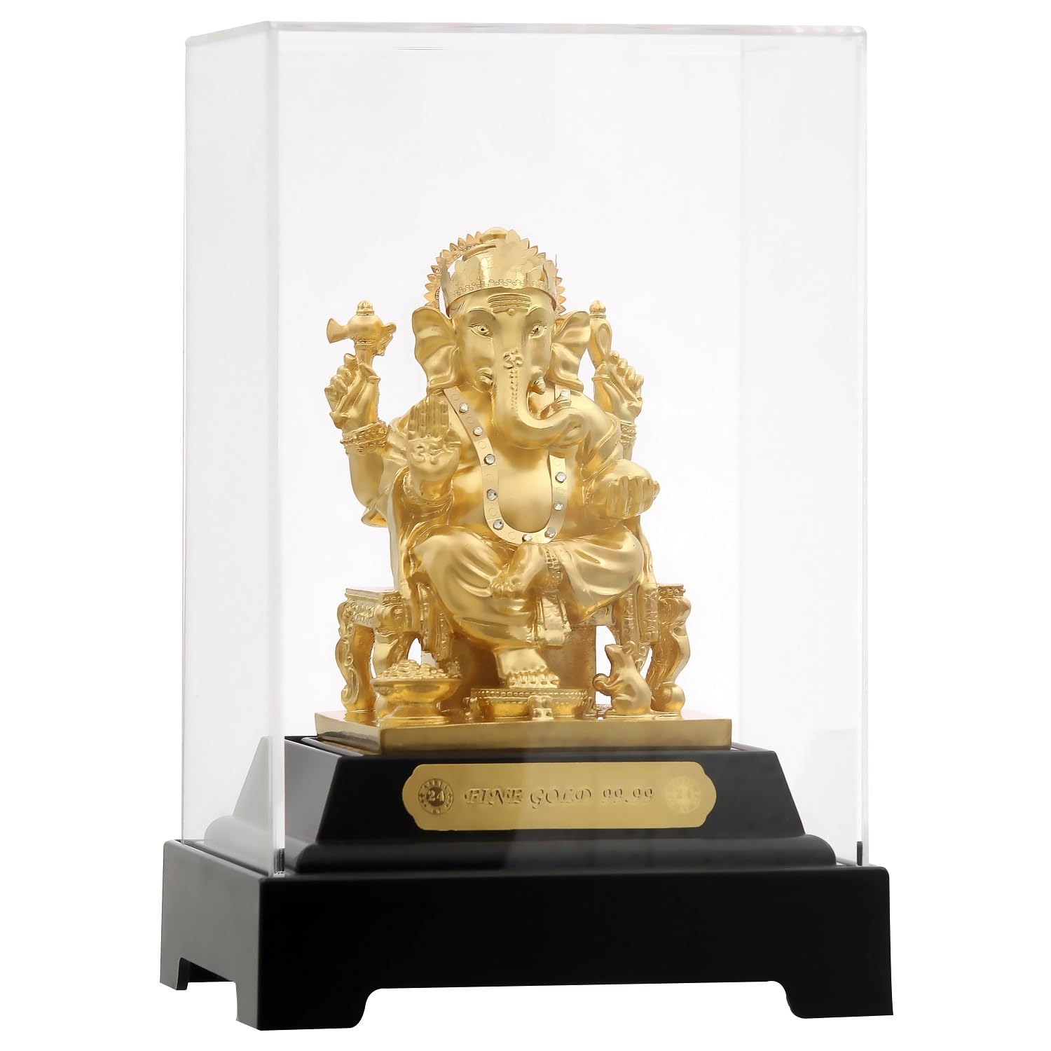 Ganesh Ji Medium Size Gold With Fancy Dhoti 13x9.5 CMS