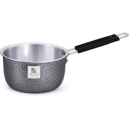 Al. Tea Pan Small With Black & Silver Outer Coating