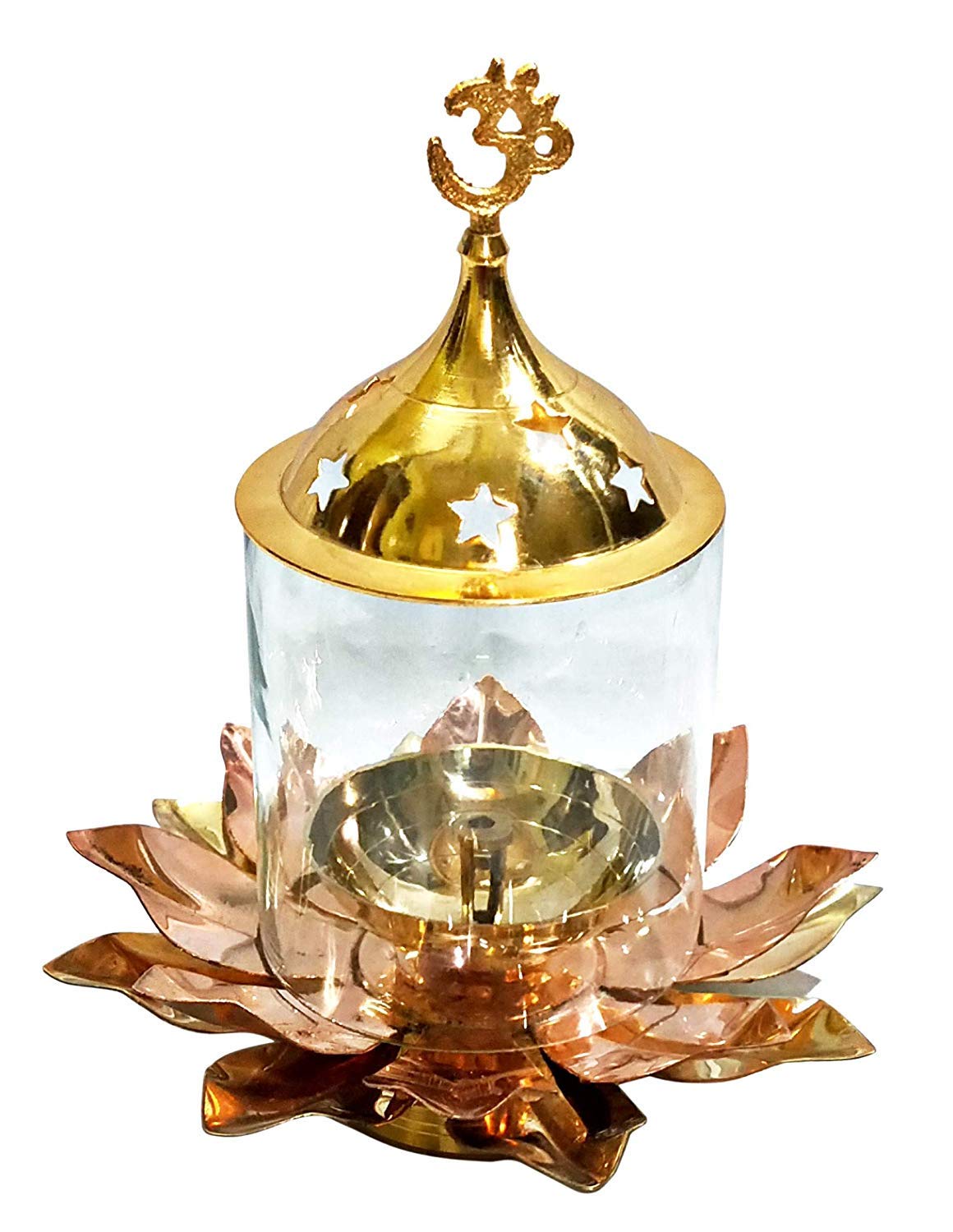Brass Deeya Fancy Lotus Glass Deep