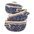 Designer Ceramic Bowl Set Of 3 With Lids