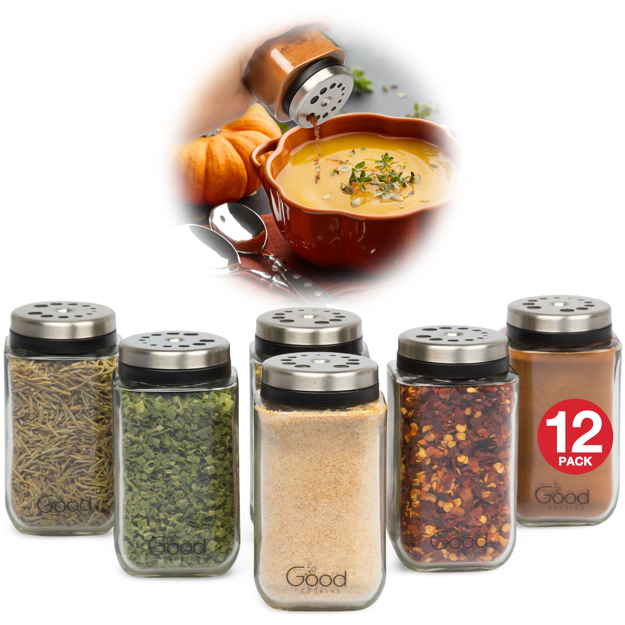 Glass Jar Easy Grip 1.2 L For Spices