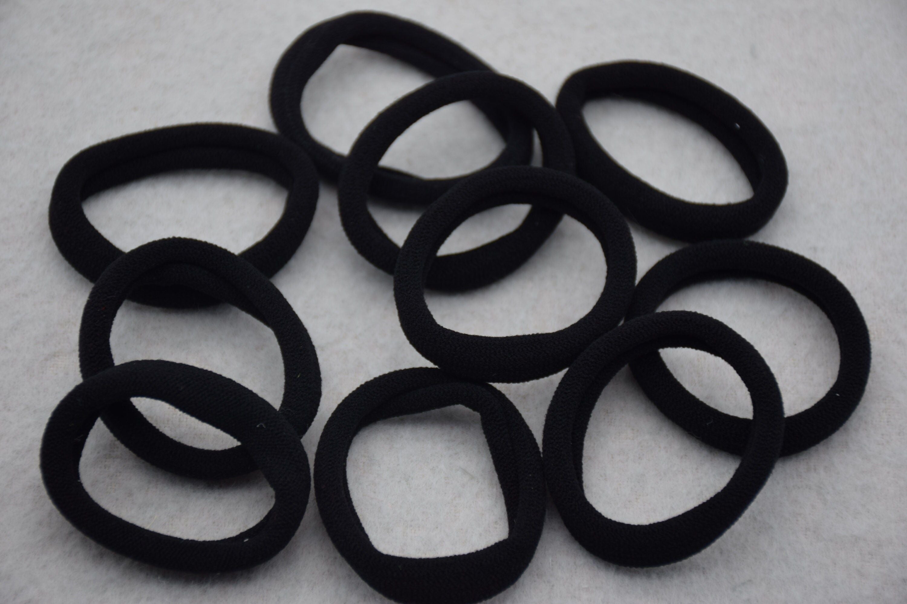 Hair Rubber Bands Nylon Black
