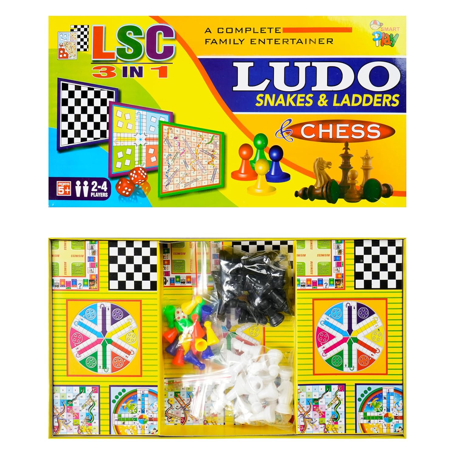 Ludo Game SET-3-IN-1-LUDO/SNAKES & LADDERS/CHESS