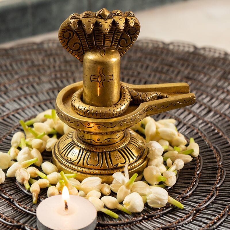 Brass Shivling Big Size-7185