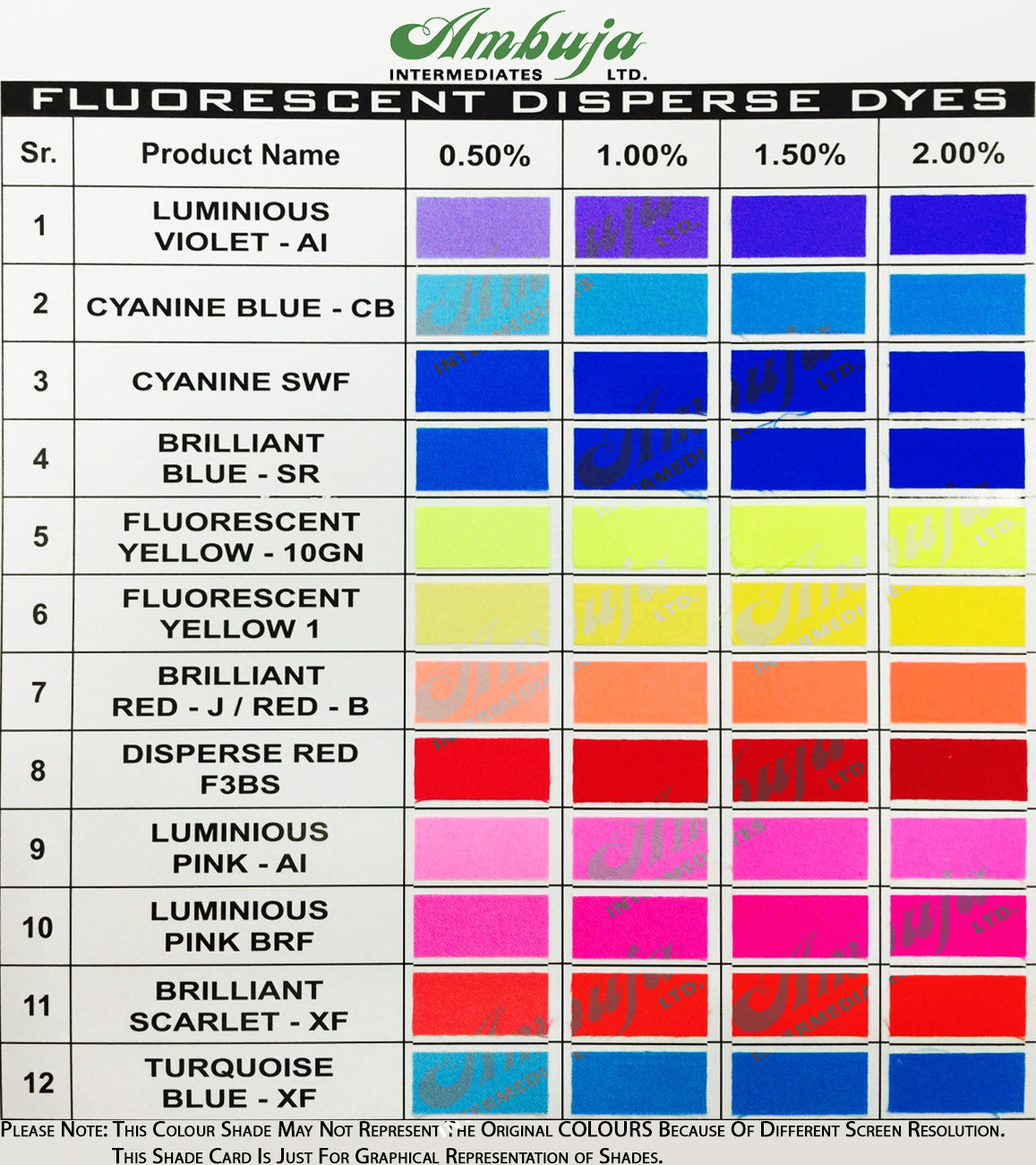 Designer Big Deeye Flourescent Colors 6-pk