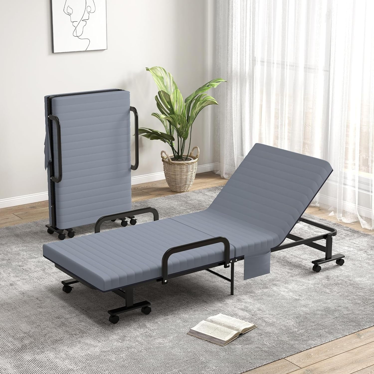Folding Bed 60x 118 Cms.