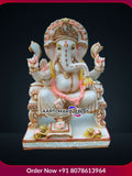 Ganesh Ji Small Marble Look With Diamonds