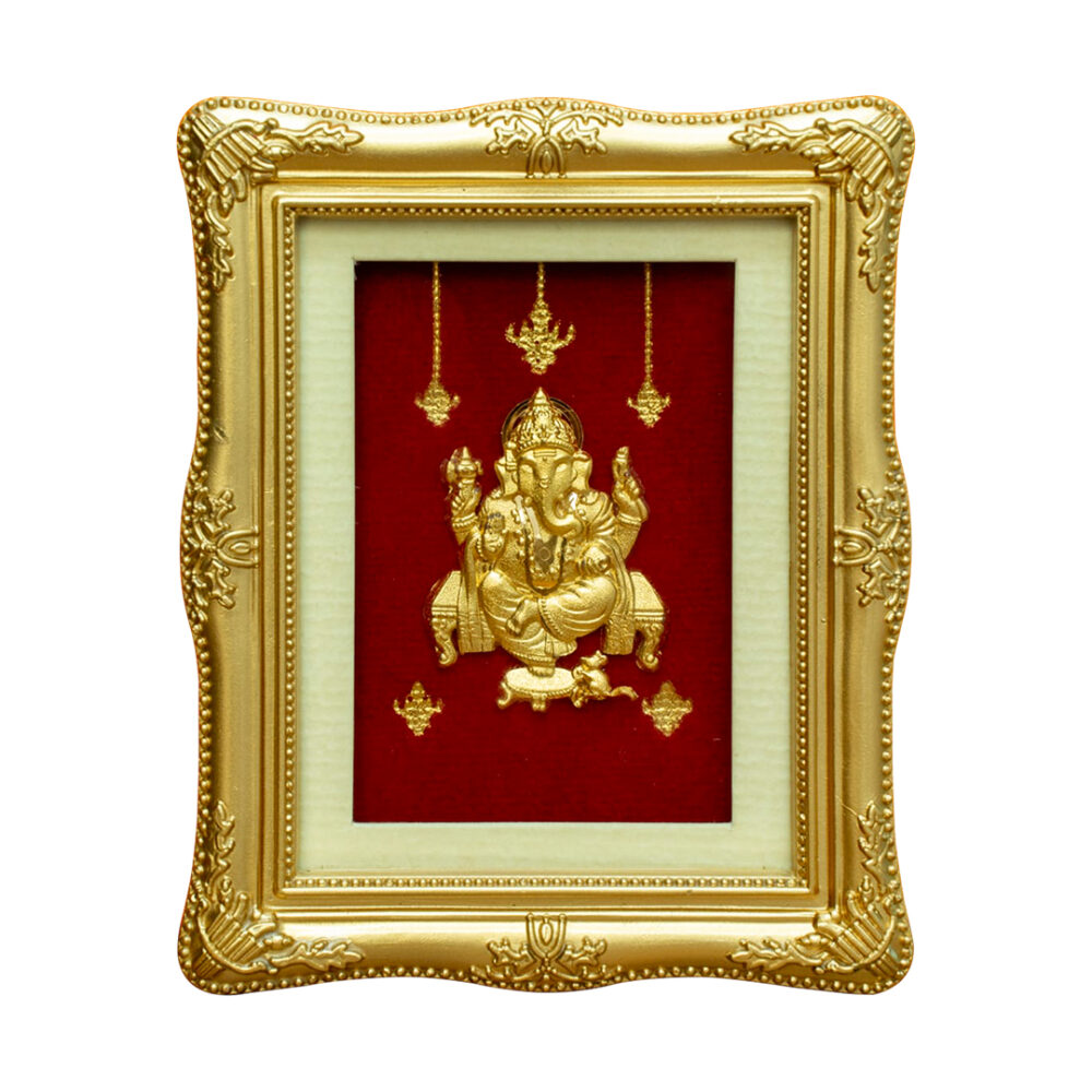 Golden Foil Religious Pictures Big Size 12"x16"-ganesh JI/LUXMI Ji