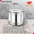 St. Steel Hot Pot Mantra 3200ml W/CARRY Handle