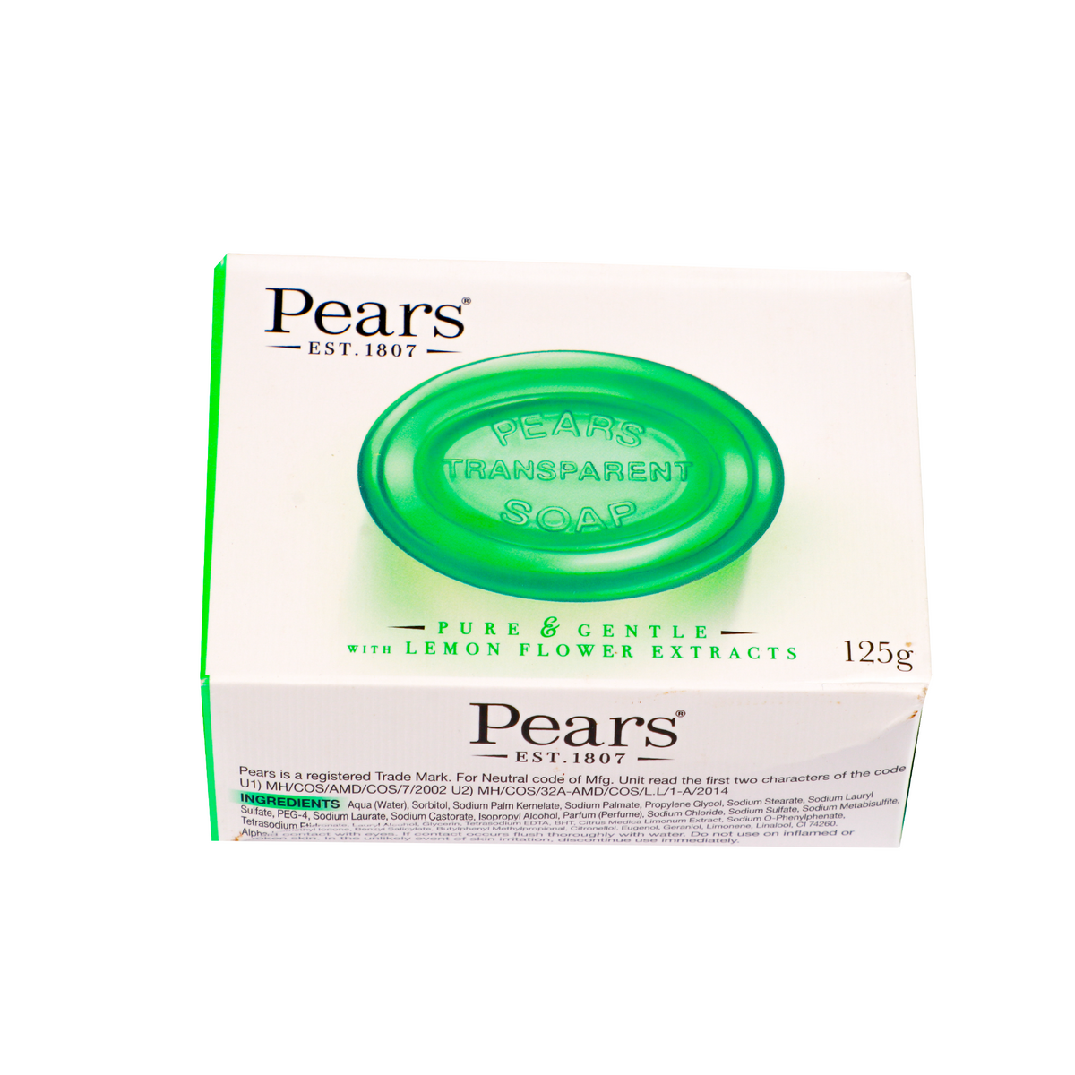 Soaps Pears Green 1 Pk-125 Gms