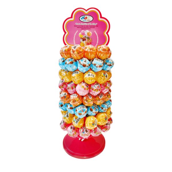 Round big Lollipops on a tree 100-PK display (Tropical)