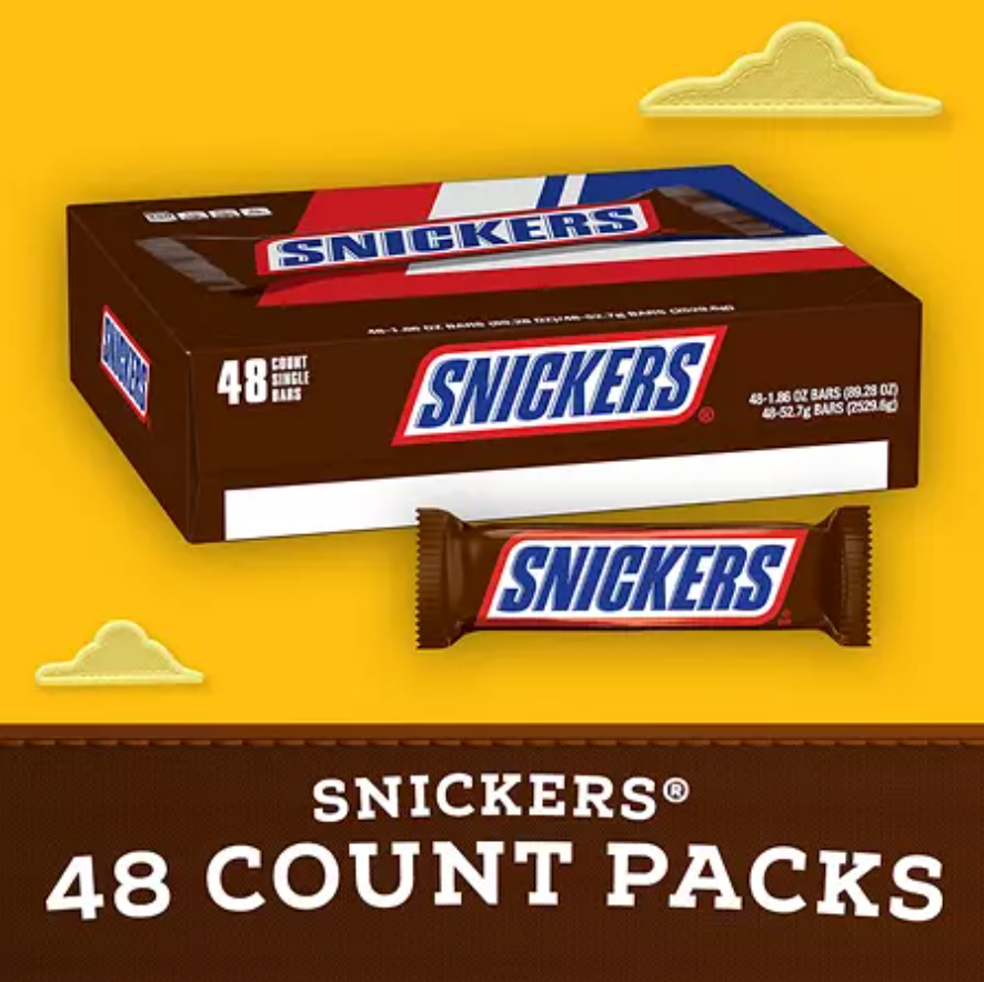 Chocolate Snikkers-48pk & Mars-48pk