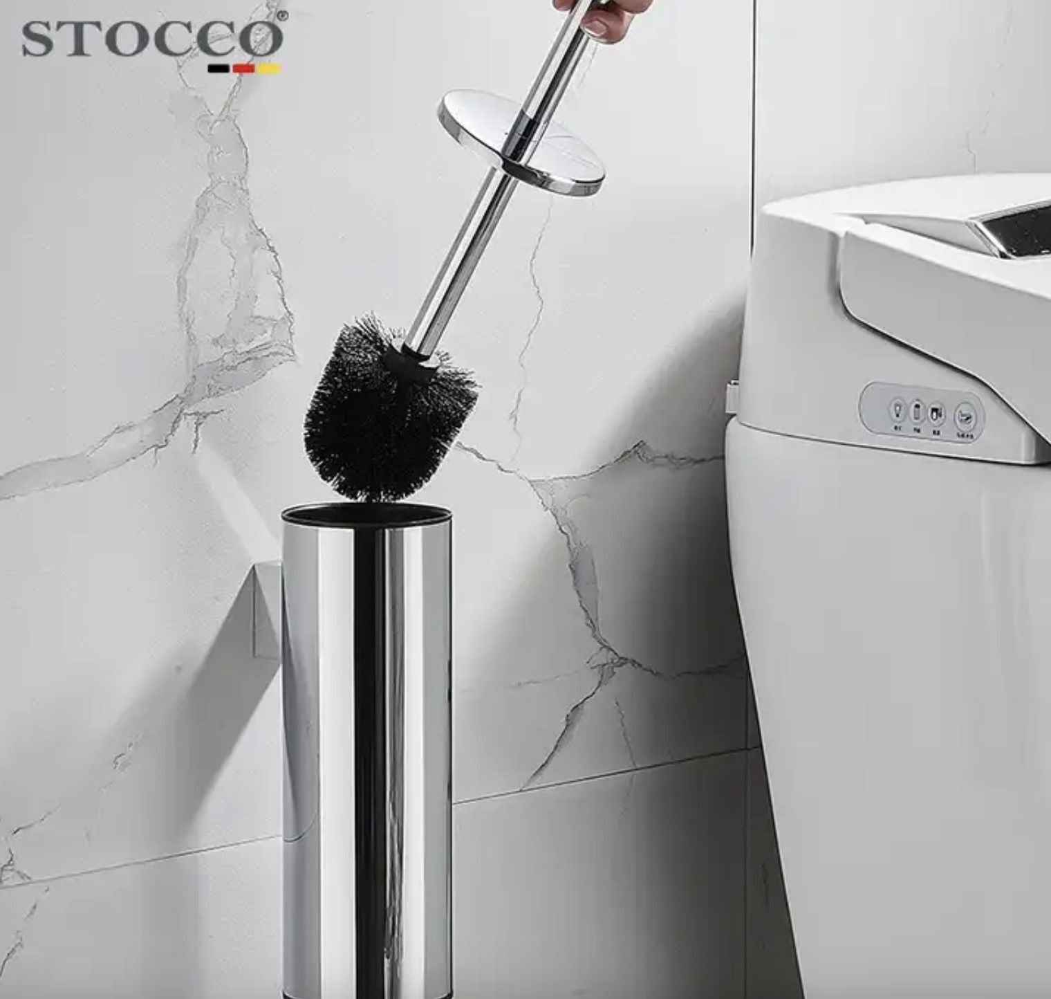 Bright Chrome Steel Toilet Bright Chrome Steel Toilet Brush With Bright Chrome Case