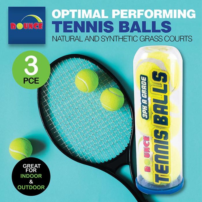 Extra Bouncy Tennis Balls 3pk In A Display Jar