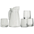 Glass Jug With 4 Glasses Set Of 5