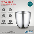 Stainless Steel Apple Glass Leadfree