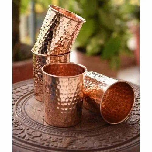 Copper Glass Hammered
