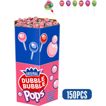 Double Bubble Bunch Pops 150 pcs display