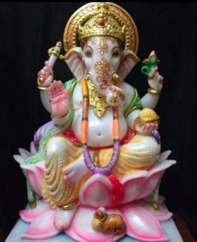 Ganesh Ji Multicolor Semi Large