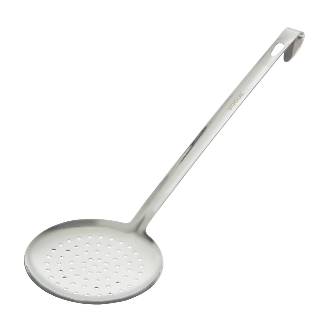 Mantra St. Steel Skimmer 12" H/D W/GOLDEN Embossment On Handle