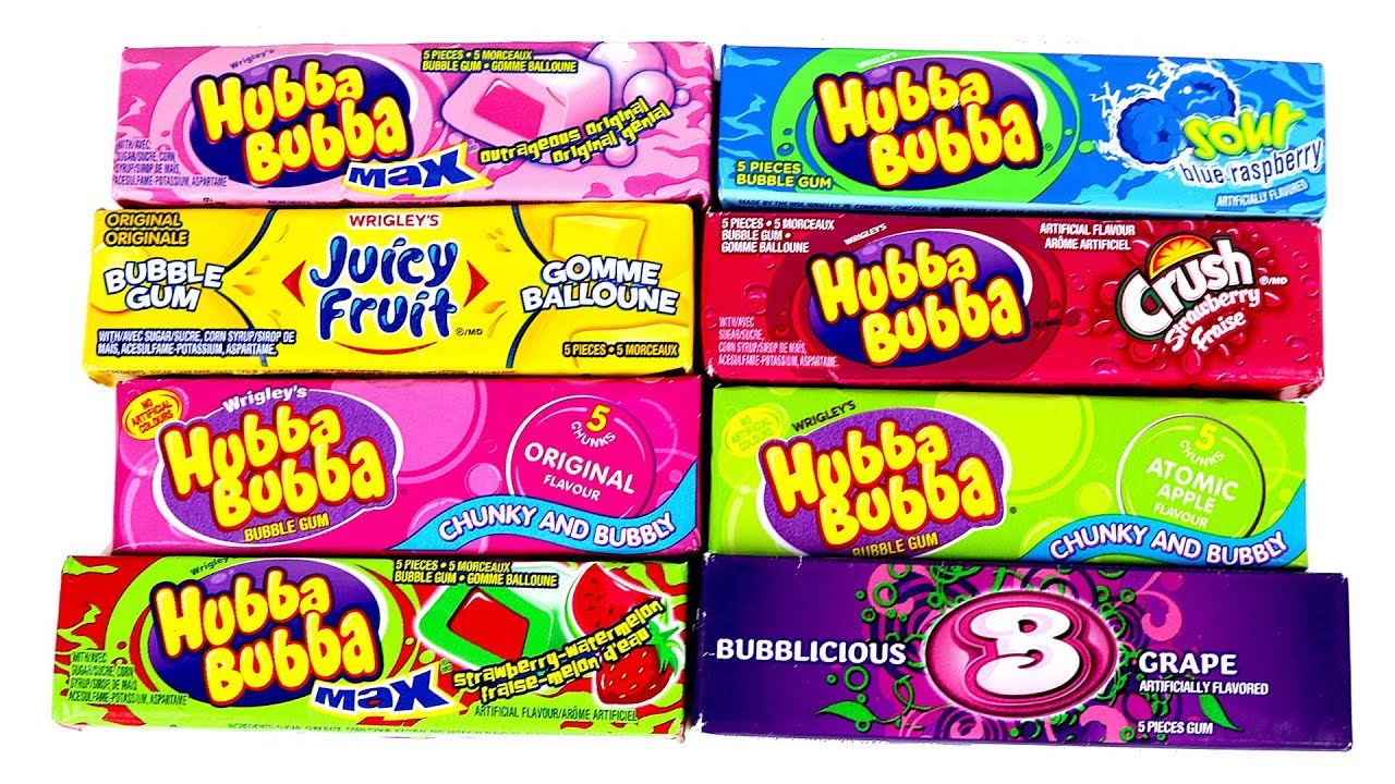 Juicy Fruity,hubba Bubba -18pk