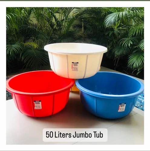 Plastic Tubs Colored Jumbo Size