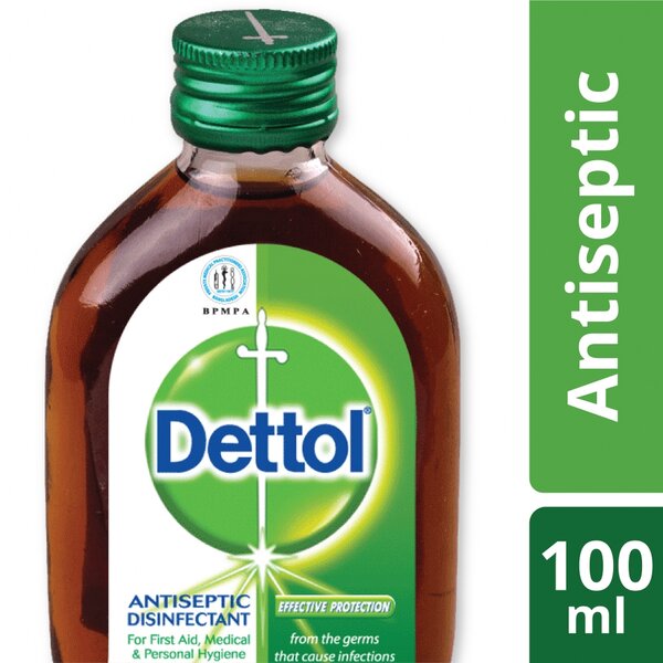 Dettol Antiseptic Liquid Glass Bottle 100ml.