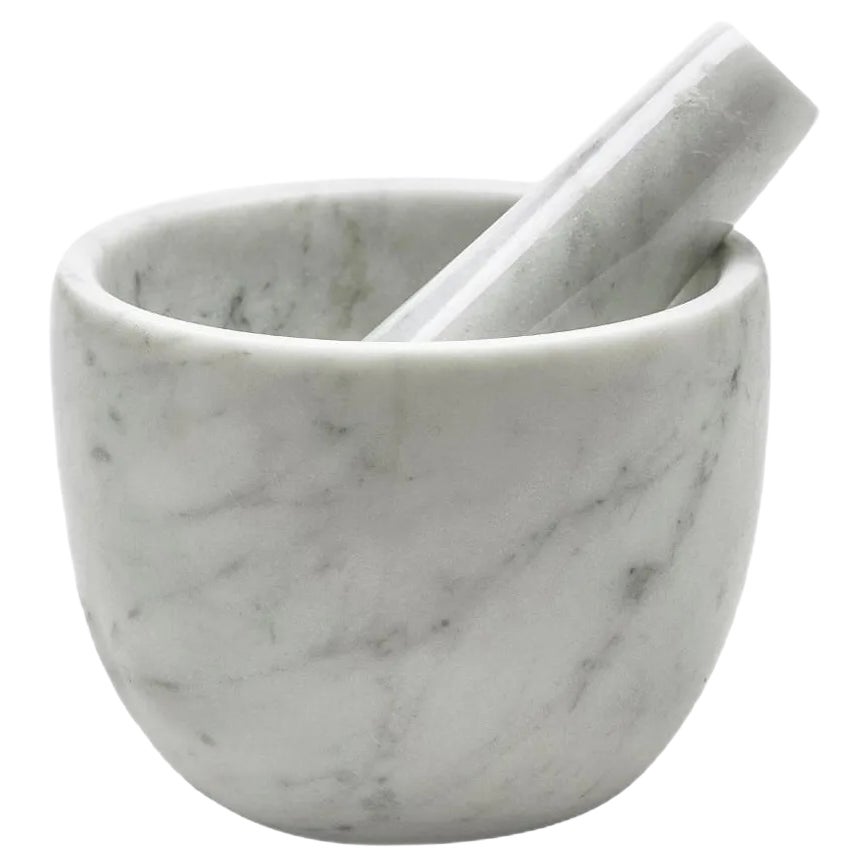 Mortar Pestle Small White Marble 12x12 CMS AS