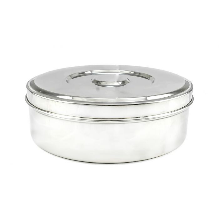 Stainless Steel Puri Dabbi Big W/LID
