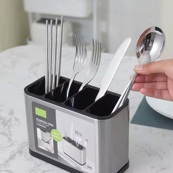 St. Steel Cutlery Holder
